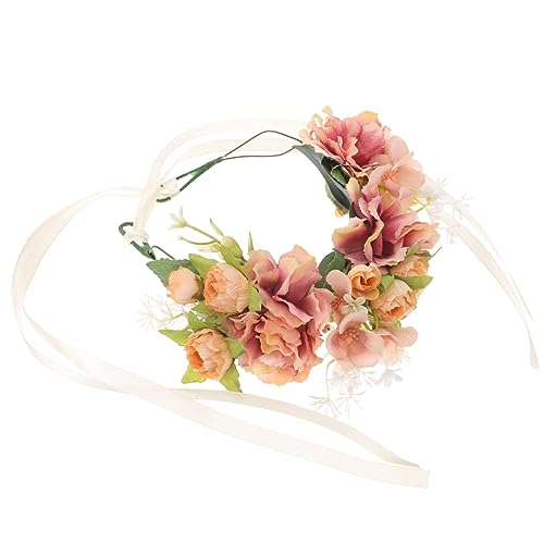 NOLITOY Blumenhaarband hochzeitshaar schmuck Hochzeit Stirnband Hochzeits-Brautblumen-Stirnband Stirnbänder Boho-Haarschmuck Stirnband mit Blumenmuster die von NOLITOY