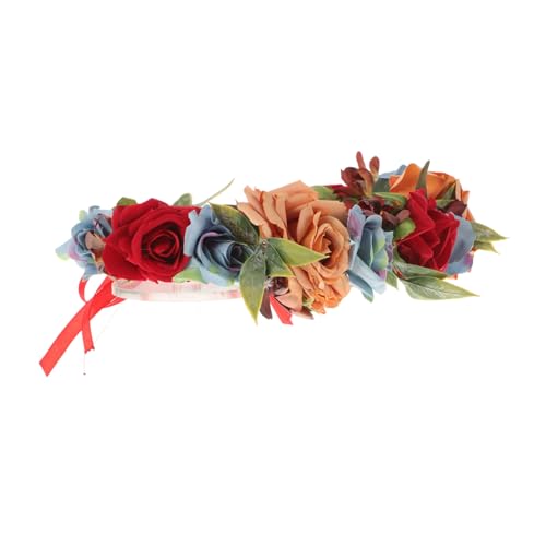 NOLITOY Blumenkranz Stirnband mit Kunstvollen Rosen Handgefertigtes Haar accessoire für Frauen und Mädchen Bunte Vintage Blumenkrone für Hochzeit Festival Urlaub und Festliche Anlässe NOLITOY Blumenkranz Stirnband mit Kunstvollen Rosen Handgefertigtes Haar accessoire für Frauen und Mädchen Bunte Vintage Blumenkrone für Hochzeit Festival Urlaub und Festliche Anlässe von NOLITOY