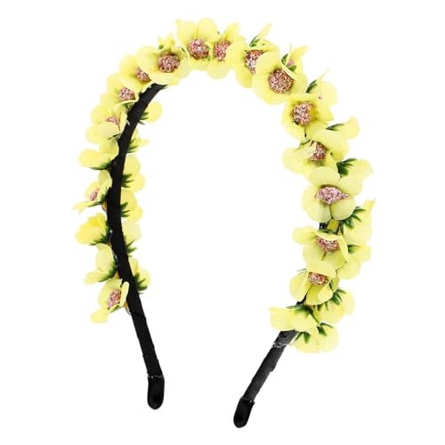 NOLITOY Blumenstirnband Boho Blumenkronen Brautkopfschmuck Blumenkranz Brautjungfern Kopfschmuck Für Frauen Mädchen B von NOLITOY