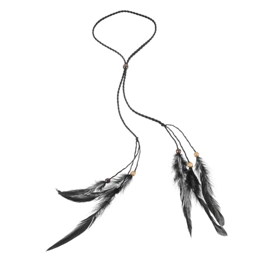 NOLITOY Bohemian Haarband Ethno Stirnband Damen Einzigartiger Haarschmuck Mit Federn Vielseitig Für Partys Hochzeiten Festivals Bequemes Accessoire Im Ethno-stil Für Verschiedene Outfits von NOLITOY