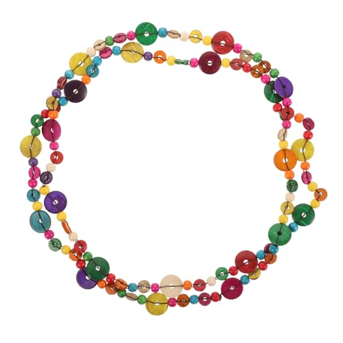 NOLITOY Bohemia Mehrlagige Halskette Damen Handgefertigt Bunte Kokosnuss schale Schmuck Geschenk Casual Strand Party Schmuck Accessoire von NOLITOY