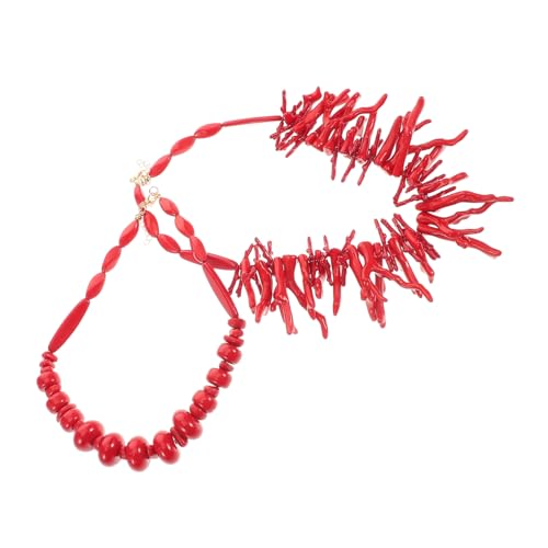 NOLITOY Boho Vintage Halskette mit Korallenanhänger Auffällige Sommer Halskette für Frauen Leichtes Bequemes Strand Accessoire Perfektes für Partys Besondere NOLITOY Boho Vintage Halskette mit Korallenanhänger Auffällige Sommer Halskette für Frauen Leichtes Bequemes Strand Accessoire Perfektes für Partys Besondere von NOLITOY