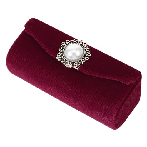NOLITOY Box Samt Lippenstift Box Frauen Lippenstift Fall Vintage Lippenstift Halter Tragbar Lippenstift Halter Lippenstift Halter für Geldbörse Reise Kosmetiktasche Geldbörse Lippenstift Halter Stoff, von NOLITOY