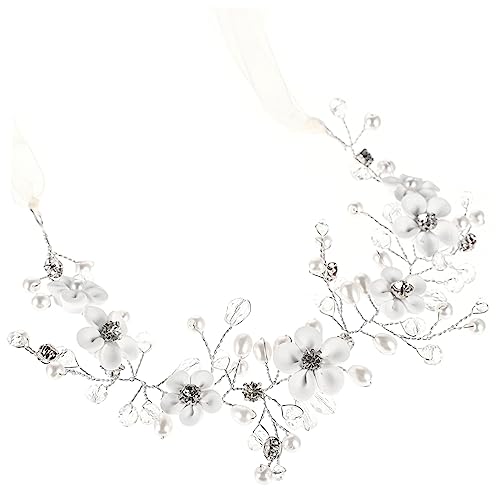 NOLITOY Braut Haarband Mit Kristallen Und Blüten Aus Polymer Elegantes Haarschmuck-accessoire Für Hochzeit Blumenkranz Für Damen Für Strand Prom Gartenfeiern Und Jubiläen von NOLITOY