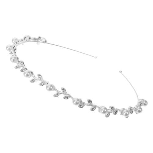 NOLITOY Haarschmuck Braut Perlen Mit Strass Haarspange Für Hochzeit Legierung Haarband Für Lady Tiara Anlässe Party Verlobung von NOLITOY