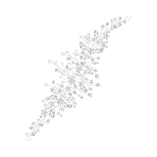 NOLITOY Braut Haarband Weiß mit Funkelnden Strasssteinen Handgefertigtes Langlebiges Kopfstück für Hochzeit Party und Festliche Anlässe Vielseitiges Schmuck Accessoire für Flechtfrisuren von NOLITOY