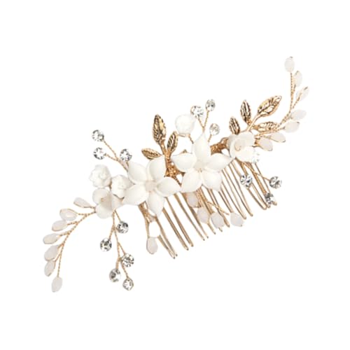 NOLITOY Braut Haarschmuck Blumen-kamm Elegantes Haaraccessoire Für Hochzeit Zeitloser Haarkamm Für Braut Romantische Haardekoration Für Damen von NOLITOY