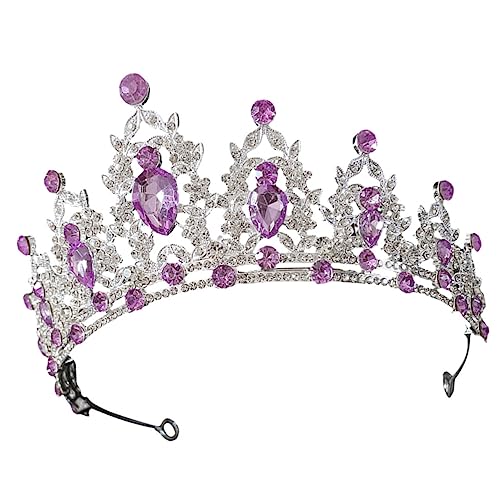 NOLITOY Braut Tiara Haarschmuck Silber Barock Krone Damen Kopfschmuck Hochzeit Festlicher Kopfschmuck für Braut und Feierlichkeiten von NOLITOY