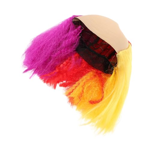 NOLITOY Bunte Leichte Partyperücke für Frauen und Männer Atmungsaktiv Wiederverwendbar für Halloween Karneval Dj-auftritte und Bunte Festveranstaltungen von NOLITOY