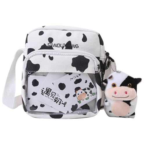 NOLITOY Canvas Umhängetasche mit Kuhmuster Modische Einkaufstasche aus Strapazierfähigem Segeltuch Vielseitige Schultertasche für Damen für Schule Reisen und Alltag NOLITOY Canvas Umhängetasche mit Kuhmuster Modische Einkaufstasche aus Strapazierfähigem Segeltuch Vielseitige Schultertasche für Damen für Schule Reisen und Alltag von NOLITOY