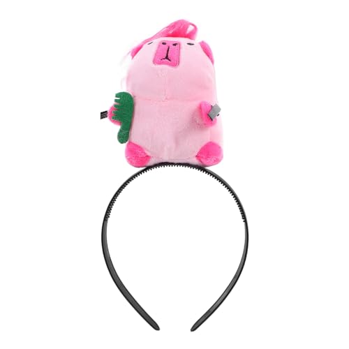 NOLITOY Capybara-Stirnband Capybara-Haarbänder Auffälliges Stirnband Lustiger Haarreifen Haar-Accessoires Für Make-Up Stirnband Zum Waschen Des Gesichts Spa-Party Rosa von NOLITOY