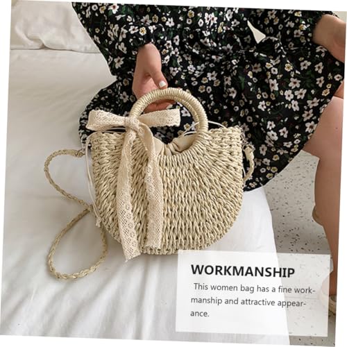 NOLITOY Chic Crossbody Bag Damen Handtasche Geflochtene Umhängetasche Strandtasche Elegant Storage Pouch Leicht Für Alltag Party Shopping von NOLITOY