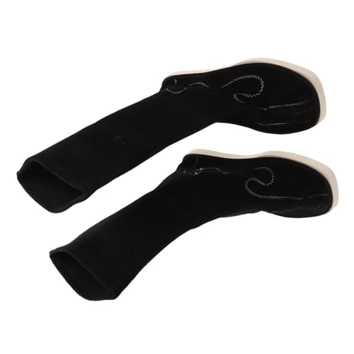 NOLITOY Chinesische Hanfu Stiefel aus Pu-material Rutschfest Ergonomisch Geformt Hohe Knöchel Wadenstütze Schwarze Traditionelle Kampfsportstiefel für Aufführungen und Festivals von NOLITOY