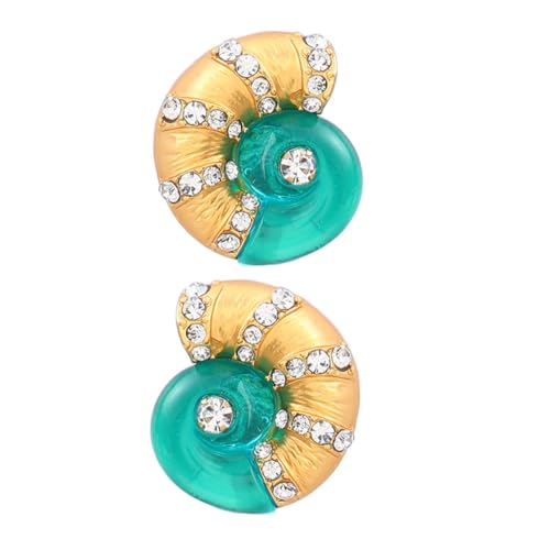 NOLITOY Conch Shape Earrings mit Funkelnden Kristallen Elegante Ohrstecker für Damen und Mädchen Modischer Schmuck für Party und Alltag Hautfreundlich Langlebig Vielseitig Kombinierbar von NOLITOY