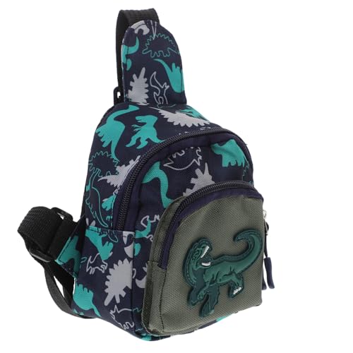 NOLITOY Crossbody Bag Dinosaurier Muster Langlebig Modisch mit Glattem Reißverschluss Geeignet für Mädchen Jungen für Party Shopping Straßenausflüge Praktischer Brustbeutel in Blau von NOLITOY
