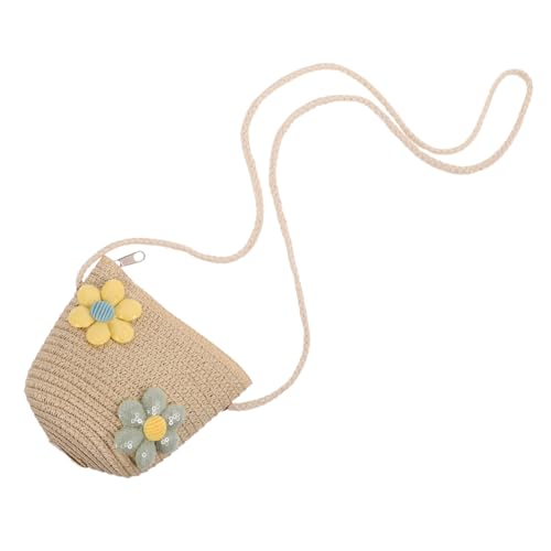 NOLITOY Crossbody Tasche Mini Strohtasche Leicht Gewoben Schultertasche für Mädchen Modisch Praktisch Vielseitig Strandtasche von NOLITOY