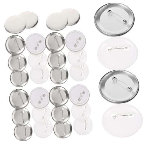 NOLITOY DIY Metall Abzeichen Teilig mit Kunststoff und Metallbasis zum Selbermachen von Buttons für Kleidung Hüte Bastelbedarf Vielseitig Tragbar von NOLITOY