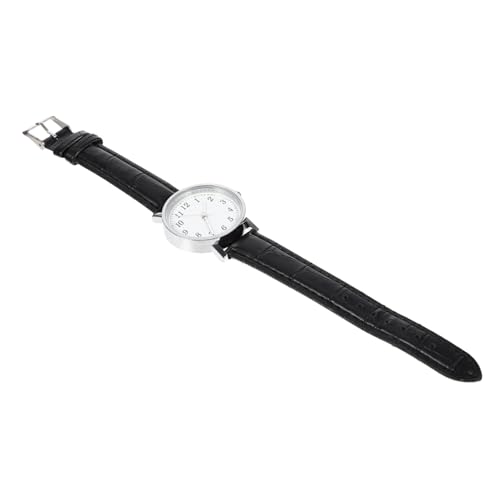 NOLITOY Damen Armbanduhr Quarzuhr mit Großem Arabischem Eleganter Damenuhr Weißes Ziffernblatt Schwarzes Band Modische Frauen Uhr von NOLITOY