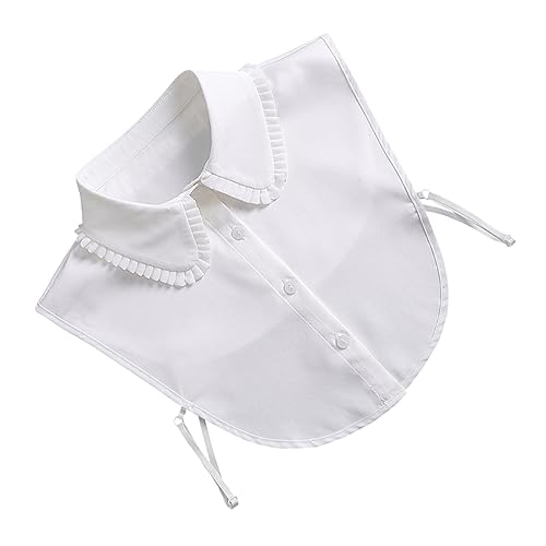 NOLITOY Damen Chiffon Fake Kragen Halbblusenkragen Abnehmbar Komfortabel Atmungsaktiv Für Alltag Elegant Mühelos Kombinierbar Geschenkidee von NOLITOY