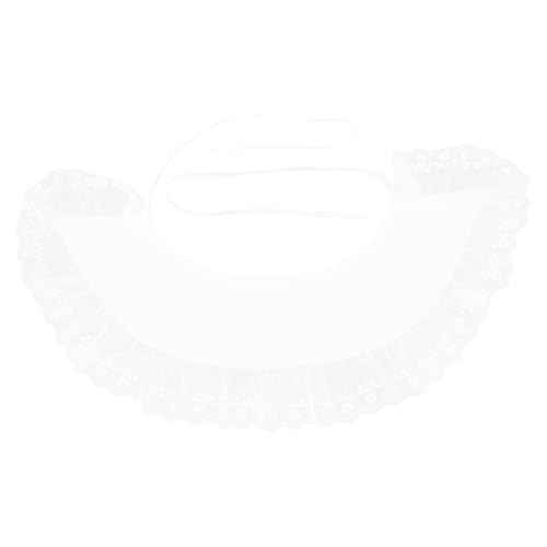 NOLITOY Damen Falscher Spitzenkragen mit Welligem Saum Dekorativer Fake Kragen Atmungsaktives Bequemes Halstuch Vielseitig Kombinierbar für Blusen Pullover und Röcke von NOLITOY