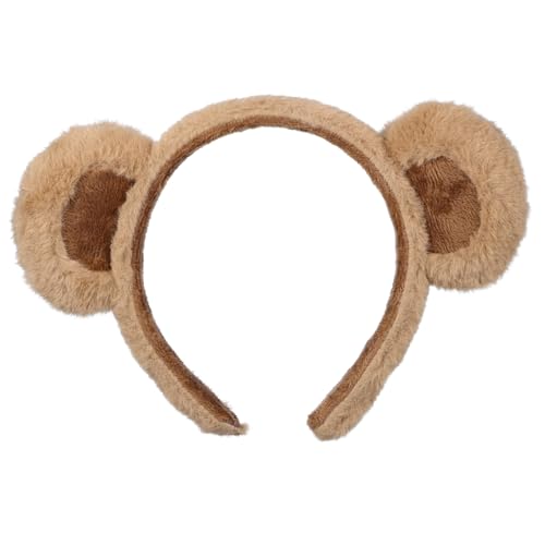 NOLITOY Damen Haarband Mit Süßen Bärenohren Kuscheliges Accessoire Für Partys Und Besondere Anlässe Haardekoration Für Sommer Braun Und von NOLITOY