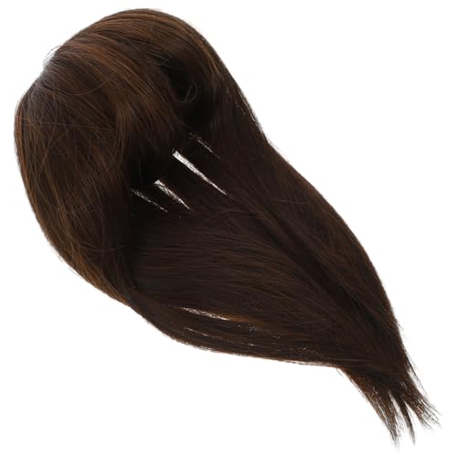 NOLITOY Damen Haarteil Clip Volumen Topper Für Dünnes Haar Nahtlose Abdeckung Atmungsaktiv Vielseitig Stylbar Lang Lösung Für Haarverdichtung von NOLITOY