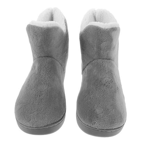 NOLITOY Damen Hausschuhe Geschnitten Warm Gefüttert Flauschig Rutschfest Winter Slipper mit Dicker Sohle und Vollem Fersenumschluss für Gemütliche Indoor Nutzung von NOLITOY