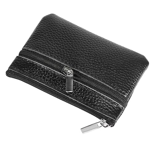 NOLITOY Damen Mini Geldbörse aus Kunstleder mit Reißverschluss Multifunktionale Münztasche Leichte Aufbewahrungstasche für Geld Karten und Schlüssel Modisches Schlichtes Portemonnaie in von NOLITOY