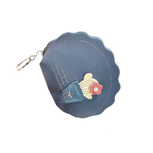 NOLITOY Damen Münzbörse mit Kaktus Motiv Kleine Handliche Geldbörse aus Robustem Material Reißverschluss Vielseitig für Münzen Schlüssel Kompakt für Reisen und Alltag Dunkelblau von NOLITOY