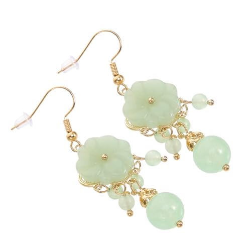 NOLITOY Damen Ohrhänger Jade Ohrschmuck Hängend Kreatives Design Leichtes Tragegefühl Langlebig Stilvoll Für Alltag Party und Zeremonie von NOLITOY