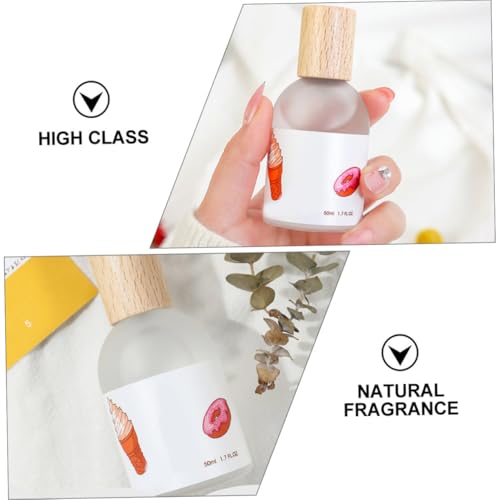 NOLITOY Damen Parfüm mit Natürlichem Leichtem Duft Langanhaltend und Frisch Feiner Sprühzerstäuber für Alltag Reisen und Besondere Anlässe Milchige Holzoptik Verschluss Dezentes Aroma von NOLITOY