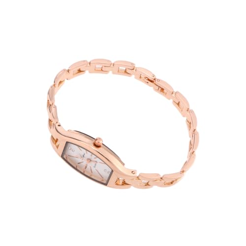 NOLITOY Damen Quarzuhr mit Goldenem Gehäuse Weißem Ziffernblatt Stilvolle Armbanduhr für Besondere Anlässe zu Valentinstag Geburtstagen Feiertagen von NOLITOY