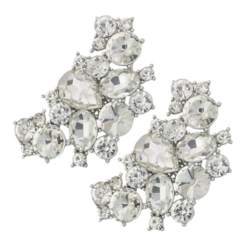 NOLITOY Damen Schuhschmuck aus Kunstleder mit funkelndem Schmetterling Blumen Schuhclips Wiederverwendbar Modisch Passend für High Heels für Party Geburtstag und Festliche Anlässe von NOLITOY