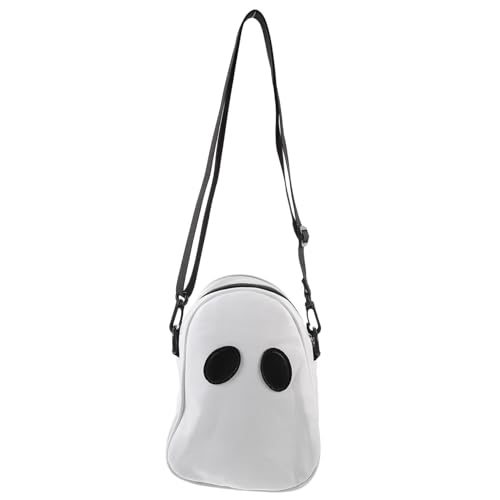 NOLITOY Damen Umhängetasche Leicht Verstellbar Schultertasche Crossbody Bag mit Multifunktionalem Stauraum und Modernem Design für Schule Freizeit und Alltag Weiße Canvas Tasche von NOLITOY