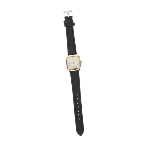 NOLITOY Damenuhr mit Nachleuchtfunktion Quadratisches Armbanduhr mit Verstellbarem Imitat Lederband Atmungsaktiv Casual Stil für Alltag Party und Schule Kleines Gehäuse Komfortabel von NOLITOY