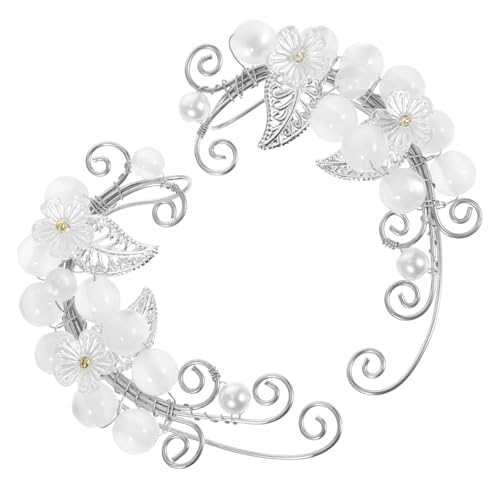 NOLITOY Dekorative Ohrclips für Frauen Handgefertigte Elfen design Ohrmanschetten Leichte Ohrklemme Modischer Schmuck für Hochzeit Party Cosplay und Alltag von NOLITOY