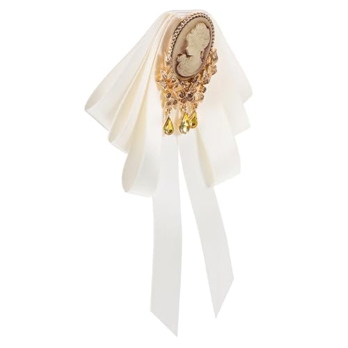 NOLITOY Dekorative Stoffschleifen Brosche Pin für Damen Vintage Kragen Pin Stoff Fliege Anstecker Vielseitig für Hemd Kleid Bluse Sicherer Ansteckverschluss Eleganter Modeschmuck von NOLITOY