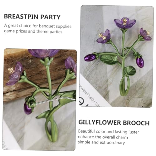 NOLITOY Delikate Violette Blumenbrosche Damen Anstecknadel Modischer Kleidungsschmuck Leichter Metallclip für Jacken Hüte Schals und Taschen von NOLITOY