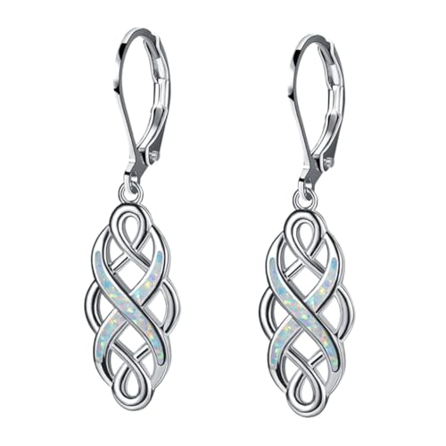 NOLITOY Delikate Weiße Retro Ohrstecker Damen Ethnische Vintage Ohrringe Leicht und Fein Für Alltag Party Strand Geschenk Freundin von NOLITOY