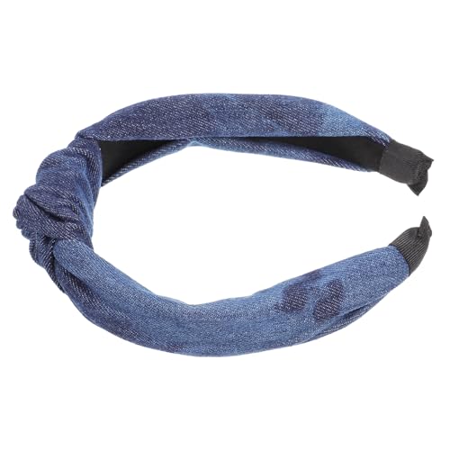NOLITOY Denim Stirnband Damen Knotendesign Leichtes Haarband für Alltag Party und Makeup Modisches Praktisches Accessoire in Blau Passend zu Verschiedenen Outfits von NOLITOY