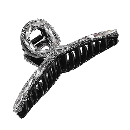 NOLITOY Diamant-Haarspange Haarklammern Styling Klemmbackenclip Haarkieferclip klein Braut Klaue Clip Haarschmuck für Frauen Strass-Haarnadel Vintage Haarspangen Strasssteine Silber von NOLITOY