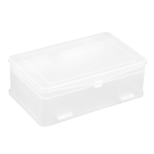 NOLITOY Doppelschichtige Transparente Aufbewahrungsbox Multifunktional mit Fächern für Nagelwerkzeuge Nagellack Schmuck und Bastelbedarf Kompakt Robust und Tragbar für Ordentliche von NOLITOY