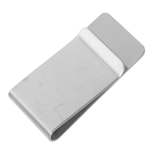 NOLITOY Edelstahl Geldklammer Geldscheinklammer Doppelseitig Robust Schlankes Design für Herren und Damen Geeignet Fronttasche Kompakt von NOLITOY