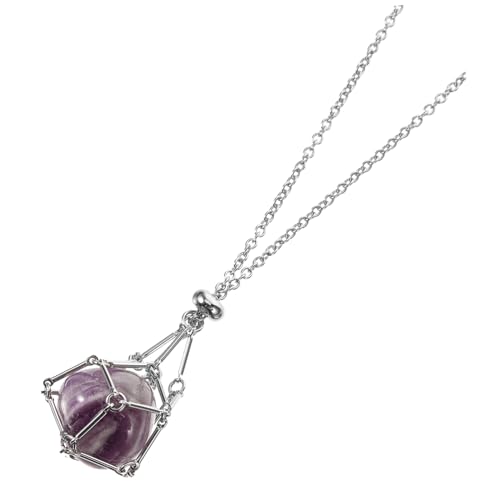 NOLITOY Einstellbare Anhänger Halskette aus Geflochtenem Metall mit Leerem Steinhalter Langlebiger Schmuck für Damen und Herren Kreatives Geschenk für DIY Edelstein Anhänger NOLITOY Einstellbare Anhänger Halskette aus Geflochtenem Metall mit Leerem Steinhalter Langlebiger Schmuck für Damen und Herren Kreatives Geschenk für DIY Edelstein Anhänger von NOLITOY