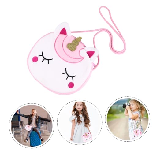 NOLITOY Einzelschulter Cartoon Einhorn Tasche Plüsch Crossbody Beutel Tragbar für Mädchen Party Shopping von NOLITOY
