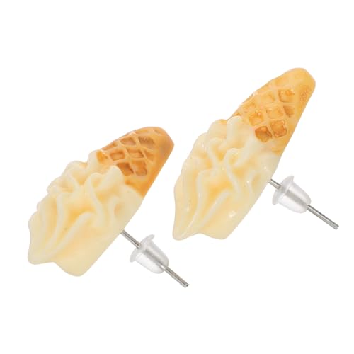 NOLITOY Eiscreme Ohrstecker Damen Niedliche Kleine Ohrringe für Frauen Süße Resin Ohrschmuck für Teenager Mädchen Ohrstecker mit Einzigartigem Design von NOLITOY