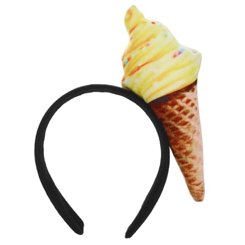 NOLITOY Eiscreme Stirnband für Erwachsene Eistüte Form Haaraccessoire Lustiges Kostümzubehör für Partys Makeup und Fotoshootings Wiederverwendbar und Leicht zu Reinigen Einzigartiges von NOLITOY