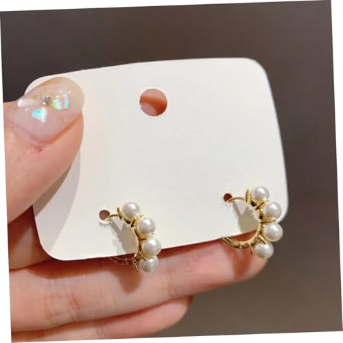 NOLITOY Elegante Perlenohrringe Damen Alloy Ohrkreise Schmuck Ohraccessoires Alltag und Party Geschenkidee für Frauen Mädchen Mutter von NOLITOY