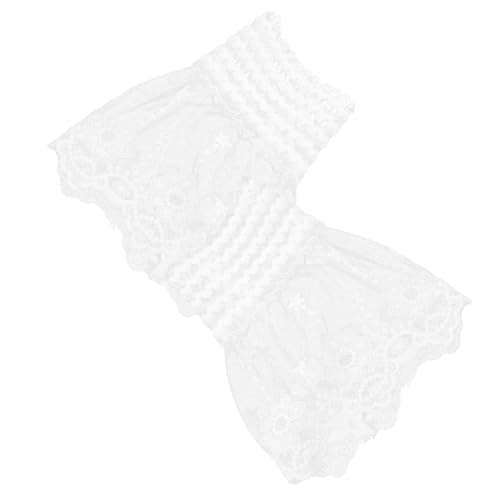 NOLITOY Elegante Spitzen handgelenkmanschetten Blumenmuster Abnehmbare Fake Sleeve aus Weichem Baumwollstoff Modische Blüten Falsche Ärmel für Damen Hochzeit Abendkleider Vielseitig von NOLITOY