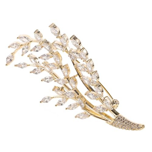 NOLITOY Elegante Strass Brosche Anstecknadel aus Kupfer Modischer Lapel Pin mit Funkelnden Kristallen Vielseitiges Accessoire für Kleidung Hüte Taschen Stilvoller Schmuck für Damen von NOLITOY